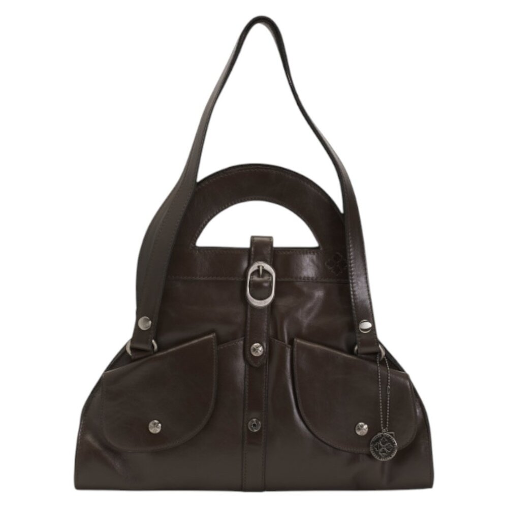 PATRICIA NASH Leather Milania Convertible Satchel With Shoulder Straps